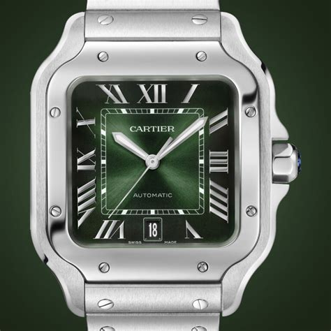 cartier santos ombre green